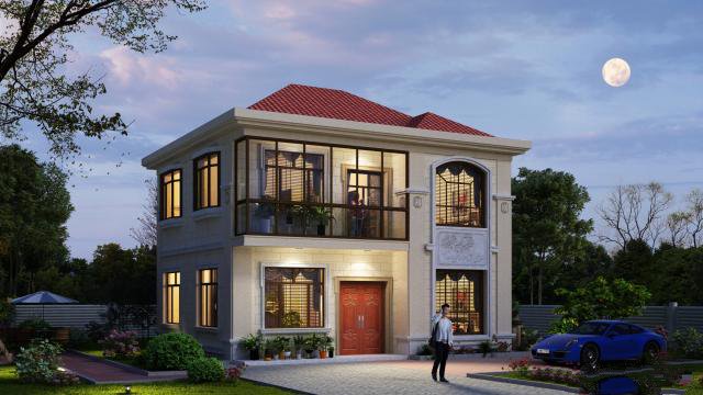 農村自建別墅，四房一廳兩層，占地80多平方米，建有小庭院，簡單舒適！