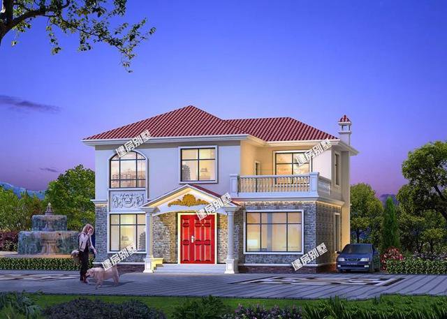 兩棟別墅外觀設計都非常漂亮，布局也是極盡合理，造價20多萬，建一棟這樣的別墅在老家，真的很有面子。