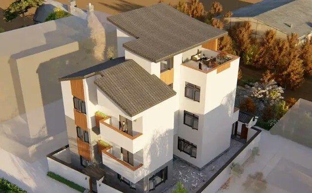 四層建筑，一種新的中式風(fēng)格，已經(jīng)成為村莊最明亮的角落！