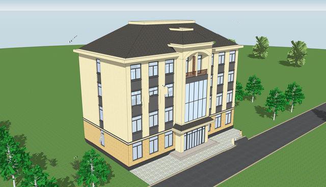 　　四層辦公樓設(shè)計(jì)時(shí)尚大氣，功能布局實(shí)用合理,值得您的收藏！