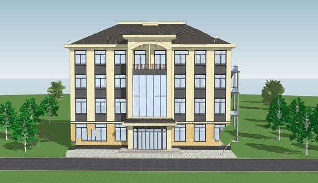 　　四層辦公樓設(shè)計(jì)時(shí)尚大氣，功能布局實(shí)用合理,值得您的收藏！