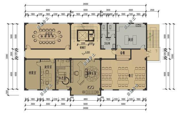 　　四層辦公樓設(shè)計(jì)時(shí)尚大氣，功能布局實(shí)用合理,值得您的收藏！