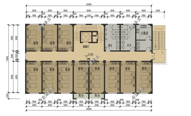 　　四層辦公樓設(shè)計(jì)時(shí)尚大氣，功能布局實(shí)用合理,值得您的收藏！
