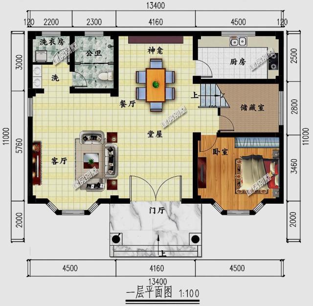 農(nóng)村建房都喜歡頂層帶個(gè)露臺(tái)，這樣看起來整體缺一個(gè)口子，大部分人都會(huì)選擇這樣的戶型!