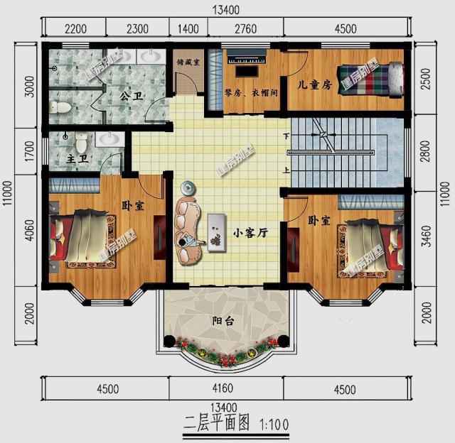 農(nóng)村建房都喜歡頂層帶個(gè)露臺(tái)，這樣看起來整體缺一個(gè)口子，大部分人都會(huì)選擇這樣的戶型!