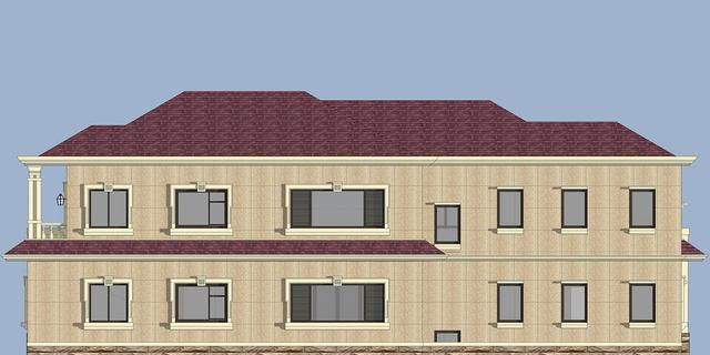 建筑屬于歐式風(fēng)格別墅，一共有三層，第一層做了一個地下室的設(shè)計，建筑整體看起來比較時尚大氣，讓人一看就感覺很豪華。