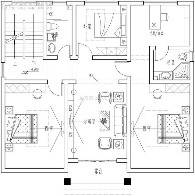4層新中式別墅，設(shè)計(jì)新穎，功能區(qū)明確，簡(jiǎn)單大氣！