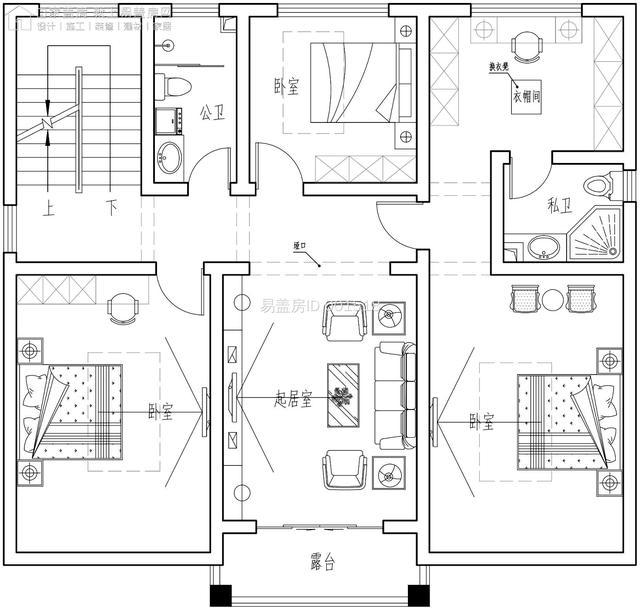 4層新中式別墅，設(shè)計(jì)新穎，功能區(qū)明確，簡(jiǎn)單大氣！