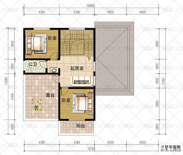 這款別墅造型沒有多余裝飾，整體非常簡練清爽，別墅看起來更加的精致！