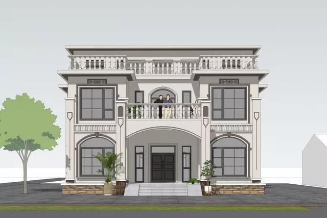 今天這款3層別墅，造型簡單大方看到這種時尚簡約、不失氣質(zhì)的別墅造型，很多農(nóng)村朋友表示非常喜歡!