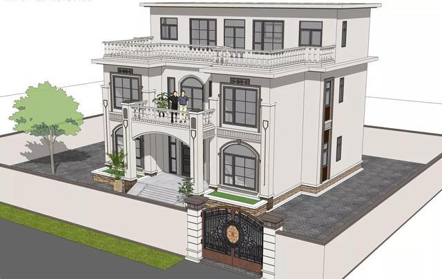 今天這款3層別墅，造型簡單大方看到這種時尚簡約、不失氣質(zhì)的別墅造型，很多農(nóng)村朋友表示非常喜歡!