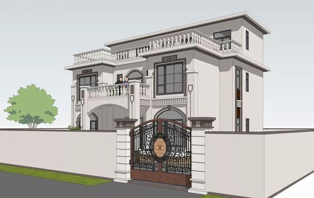 今天這款3層別墅，造型簡單大方看到這種時尚簡約、不失氣質(zhì)的別墅造型，很多農(nóng)村朋友表示非常喜歡!