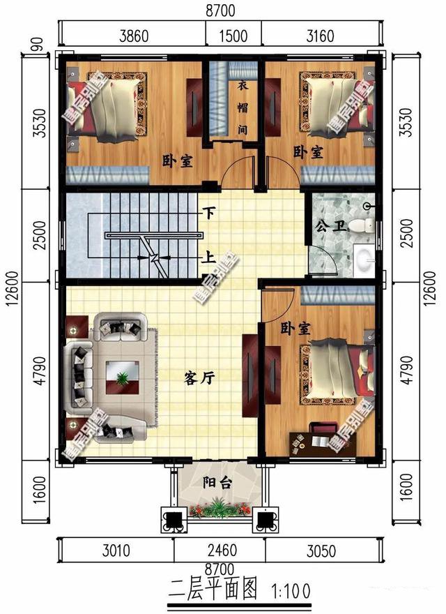 兩棟別墅面寬尺寸都不大，造價不高，但外形都很好，有時候宅基地小也并不是一個劣勢