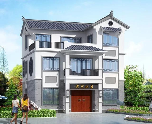 兩棟別墅采用中式設(shè)計(jì)，復(fù)古與現(xiàn)代生活，自然融合,給你不一樣的體驗(yàn)！