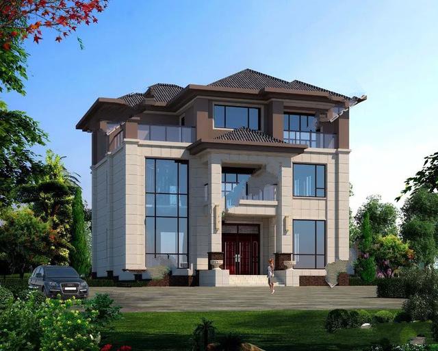 兩棟別墅采用中式設(shè)計(jì)，復(fù)古與現(xiàn)代生活，自然融合,給你不一樣的體驗(yàn)！