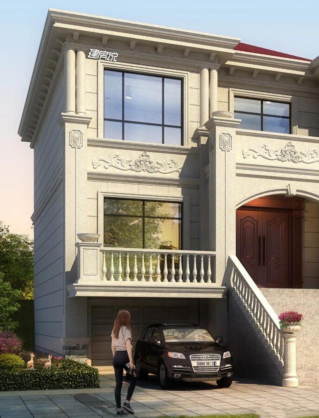 　農(nóng)村住宅圖紙：帶車庫的農(nóng)村別墅，燕價值與力量并存，勢頭強勁