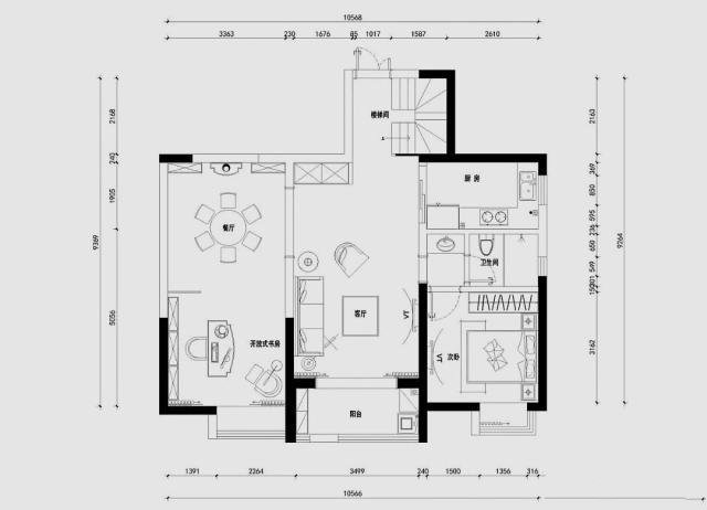 復(fù)式結(jié)構(gòu)戶型空間較大，對空間面積的利用要求也更高，區(qū)域劃分更是要比一般戶型要更為合理，避免大而無當(dāng)?shù)那闆r,一起看看這個(gè)案例吧！