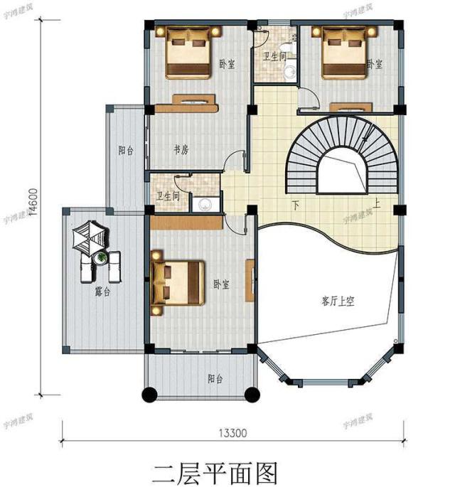 一樓、二樓和三樓都有漂亮的鄉(xiāng)村別墅。你更喜歡哪個(gè)？