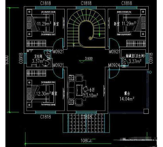 這兩款方案均為11米×9米的戶型，其建筑占地雖然只有1000平米，但是充分證明了小戶型有大價(jià)值的理論不是空穴來(lái)風(fēng)!
