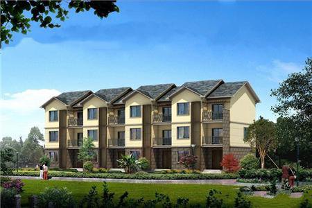 這是一套現(xiàn)代風格的三層帶露臺別墅，房子面積雖不大，但五臟俱全，且布局合理，設計得很好。