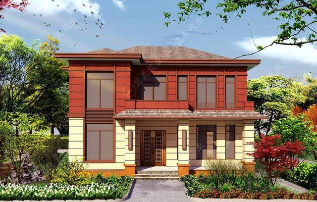 現(xiàn)代風格的自建房，也是新農(nóng)村建設的一大特色，外觀簡約自然又漂亮，如果你想建一棟很特別的住宅，選擇這款戶型準不會出錯。