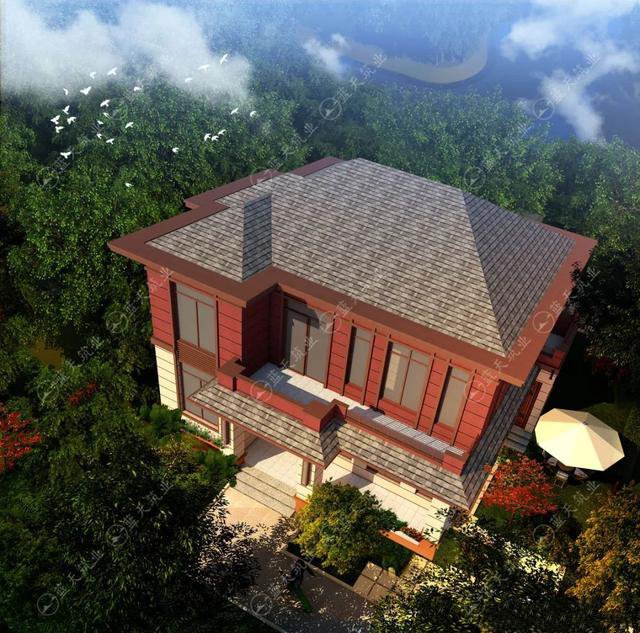 現(xiàn)代風格的自建房，也是新農(nóng)村建設的一大特色，外觀簡約自然又漂亮，如果你想建一棟很特別的住宅，選擇這款戶型準不會出錯。