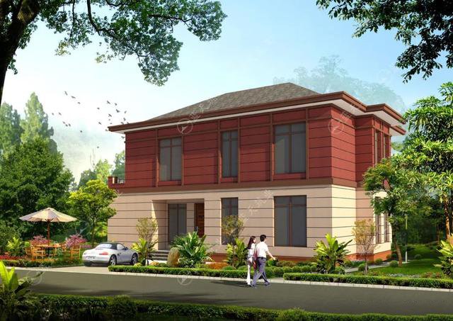 現(xiàn)代風格的自建房，也是新農(nóng)村建設的一大特色，外觀簡約自然又漂亮，如果你想建一棟很特別的住宅，選擇這款戶型準不會出錯。