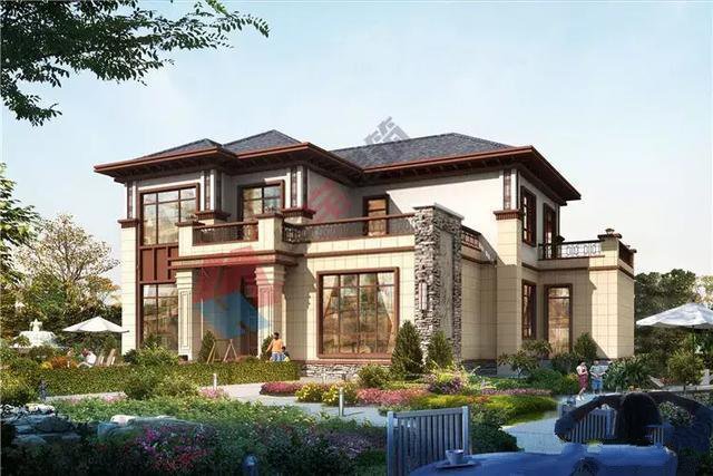 我們推薦一款新中式帶土灶二層別墅，占地180平米實用又經(jīng)濟,帶土廚房的大陽臺!