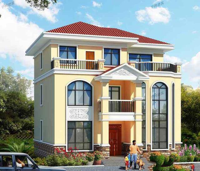 在這里小編給大家推薦3套三層別墅設(shè)計(jì)圖及效果圖，好看又簡(jiǎn)單的三層樓房，造價(jià)不超過35萬,現(xiàn)在改來得及！