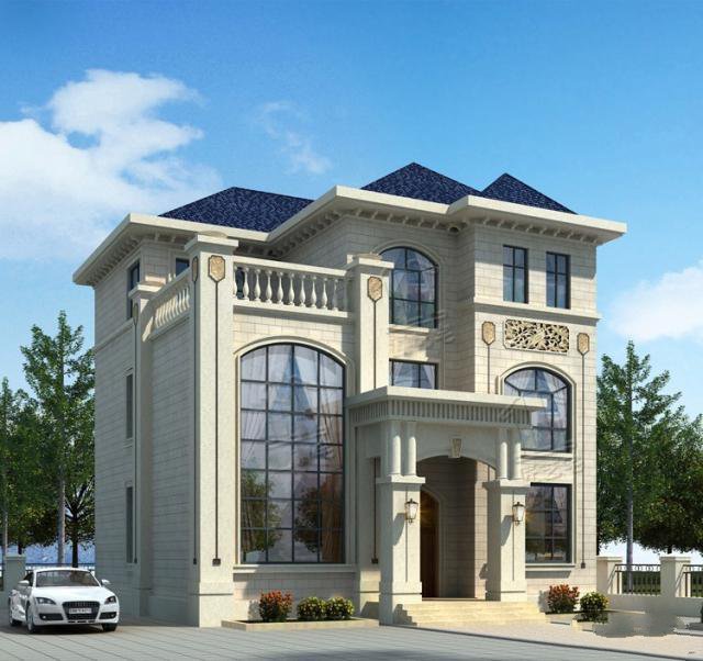 今天給大家?guī)硪豢罱?jīng)典的歐式風(fēng)格別墅，造型層次豐富，造價(jià)不高，容易建造，外觀整體大氣美觀，建造一棟村里人都會(huì)羨慕。