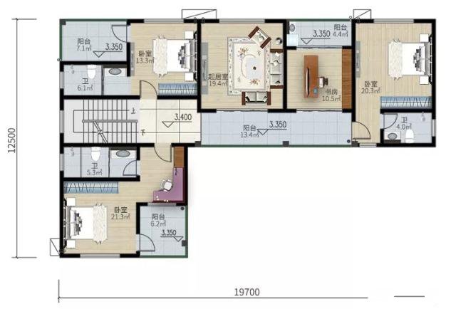 今天給大家?guī)硪惶字惺斤L(fēng)格別墅，外觀簡潔，經(jīng)濟(jì)實惠，經(jīng)久耐看!