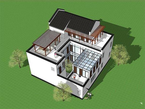 如何平衡年輕一代和老一輩的設(shè)計理念呢？今天就為你們解答，推一套帶中庭的新中式別墅，亮點十足，細(xì)細(xì)體會下！