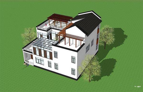 如何平衡年輕一代和老一輩的設(shè)計理念呢？今天就為你們解答，推一套帶中庭的新中式別墅，亮點十足，細(xì)細(xì)體會下！