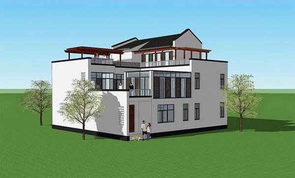 如何平衡年輕一代和老一輩的設(shè)計理念呢？今天就為你們解答，推一套帶中庭的新中式別墅，亮點十足，細(xì)細(xì)體會下！