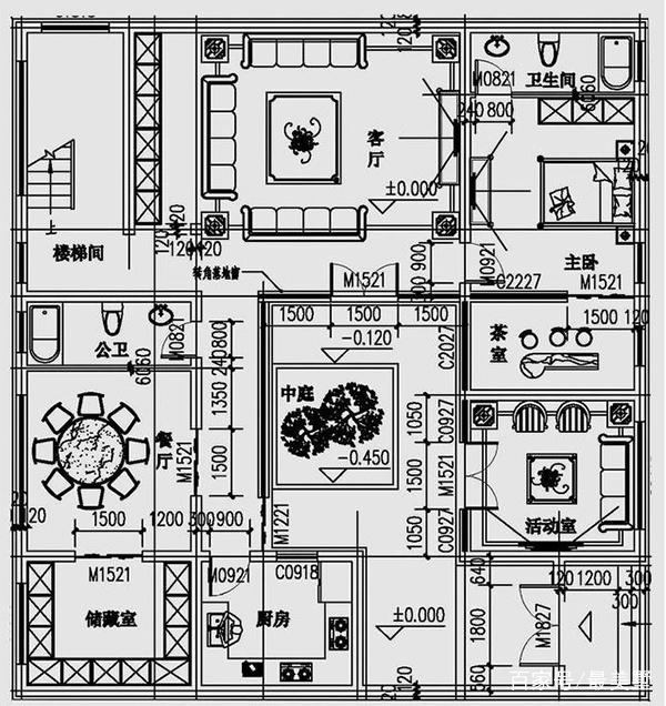 如何平衡年輕一代和老一輩的設(shè)計理念呢？今天就為你們解答，推一套帶中庭的新中式別墅，亮點十足，細(xì)細(xì)體會下！