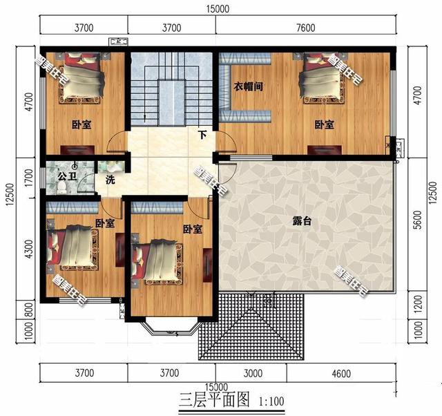 果在老家建一棟三層或者三層以上的別墅，很多人也會考慮做平屋面，尤其是下面這兩款戶型中屋面的做法廣受歡迎，造價經(jīng)濟施工易。