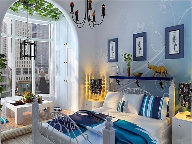 本款別墅帶露臺，地中海風(fēng)格，獨具特色的造型讓房子在農(nóng)村成為一道特色的風(fēng)景,亮麗顯眼！