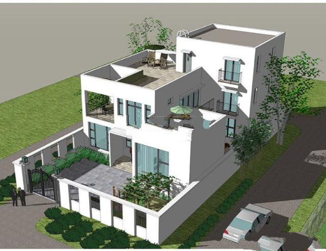 　　農(nóng)村自建房的兩層半現(xiàn)代風(fēng)格別墅設(shè)計；新農(nóng)村三層別墅外部效果圖!