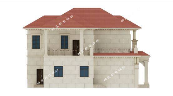 　多陽(yáng)臺(tái)露臺(tái)，兩層歐洲鄉(xiāng)村別墅，6房3廳，非常實(shí)用！完整的施工圖！