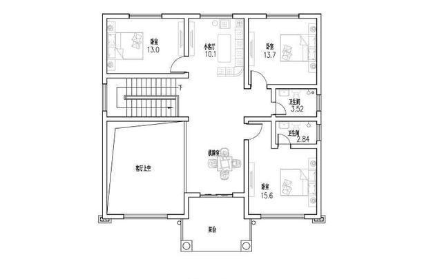 　二層鄉(xiāng)村別墅的設(shè)計(jì)效果圖簡潔大方，是生活的真實(shí)品味,設(shè)計(jì)在功能布局上有一定的靈活性!