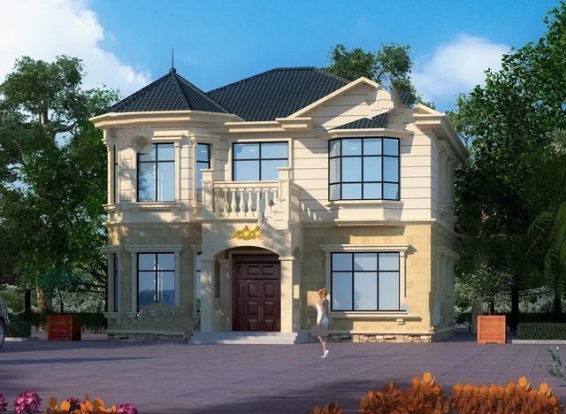 面寬11米多的兩棟農(nóng)村別墅，第一棟帶八角窗和飄窗，很多人建。在各地農(nóng)村，隨著建房人越來(lái)越多，已經(jīng)出現(xiàn)很多“撞衫”式的別墅!