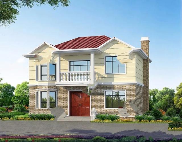 面寬11米多的兩棟農(nóng)村別墅，第一棟帶八角窗和飄窗，很多人建。在各地農(nóng)村，隨著建房人越來(lái)越多，已經(jīng)出現(xiàn)很多“撞衫”式的別墅!