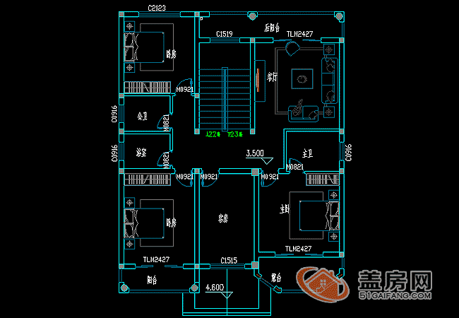 這樣的房子不僅滿足了有老人和孩子的三代家庭的生活需要，而且有休閑娛樂(lè)和大量靈活的空間。這是2020年自建別墅的最佳選擇！
