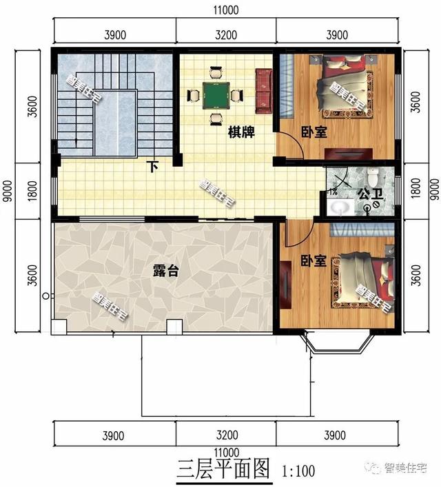 你家的別墅三層帶露臺(tái)設(shè)計(jì)嗎？既有足夠的晾曬空間，又能按照自己需求搭個(gè)玻璃房做花房，想想都很不錯(cuò)呢！