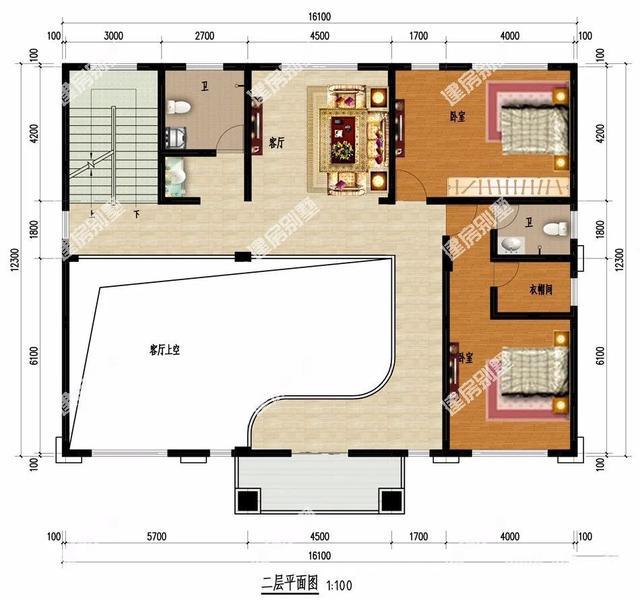 兩棟別墅面寬尺寸都在16-17米之間，簡歐式風格外觀造型，施工難度低，建成效果與原圖一樣，甚至會更生動!
