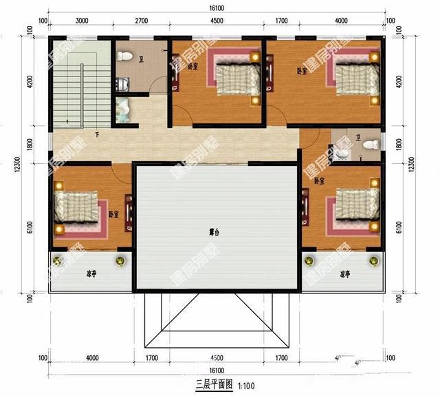 兩棟別墅面寬尺寸都在16-17米之間，簡歐式風格外觀造型，施工難度低，建成效果與原圖一樣，甚至會更生動!