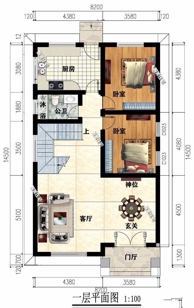 合適的布局，小面寬的農(nóng)村別墅，經(jīng)過合理設(shè)計(jì)，也能綻放屬于它的光彩。