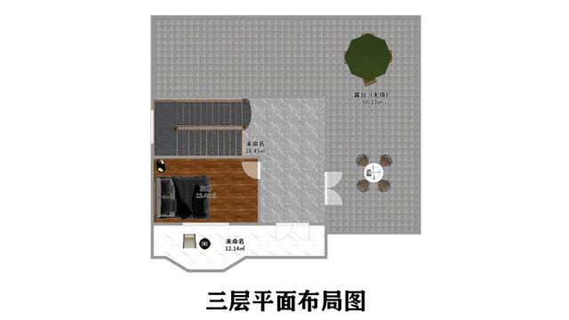 多層露臺的外部裝飾寬敞明亮，三層布局堅固，非常適合我們現(xiàn)在的年輕人，外觀大氣、生活休閑。