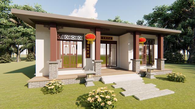 退休了，想回家養(yǎng)老，老兩口住，喜歡中式戶型，那我們就來看看這個，住在小花園里，專為老年人設(shè)計。