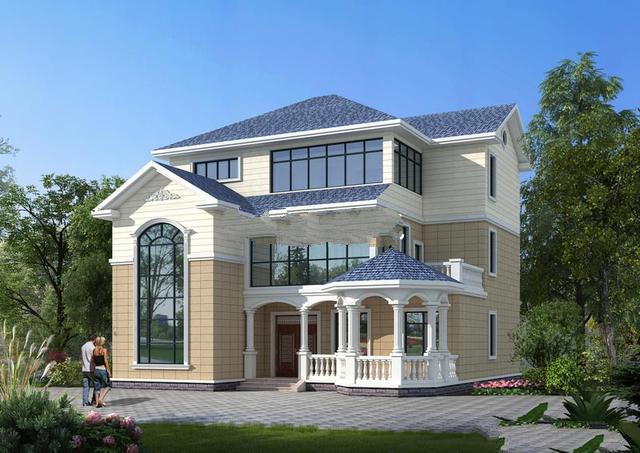 三層別墅、二樓的太陽房和三層的露臺超級豪華!大家覺得這樣一款帶陽光房和露臺的別墅怎么樣了？